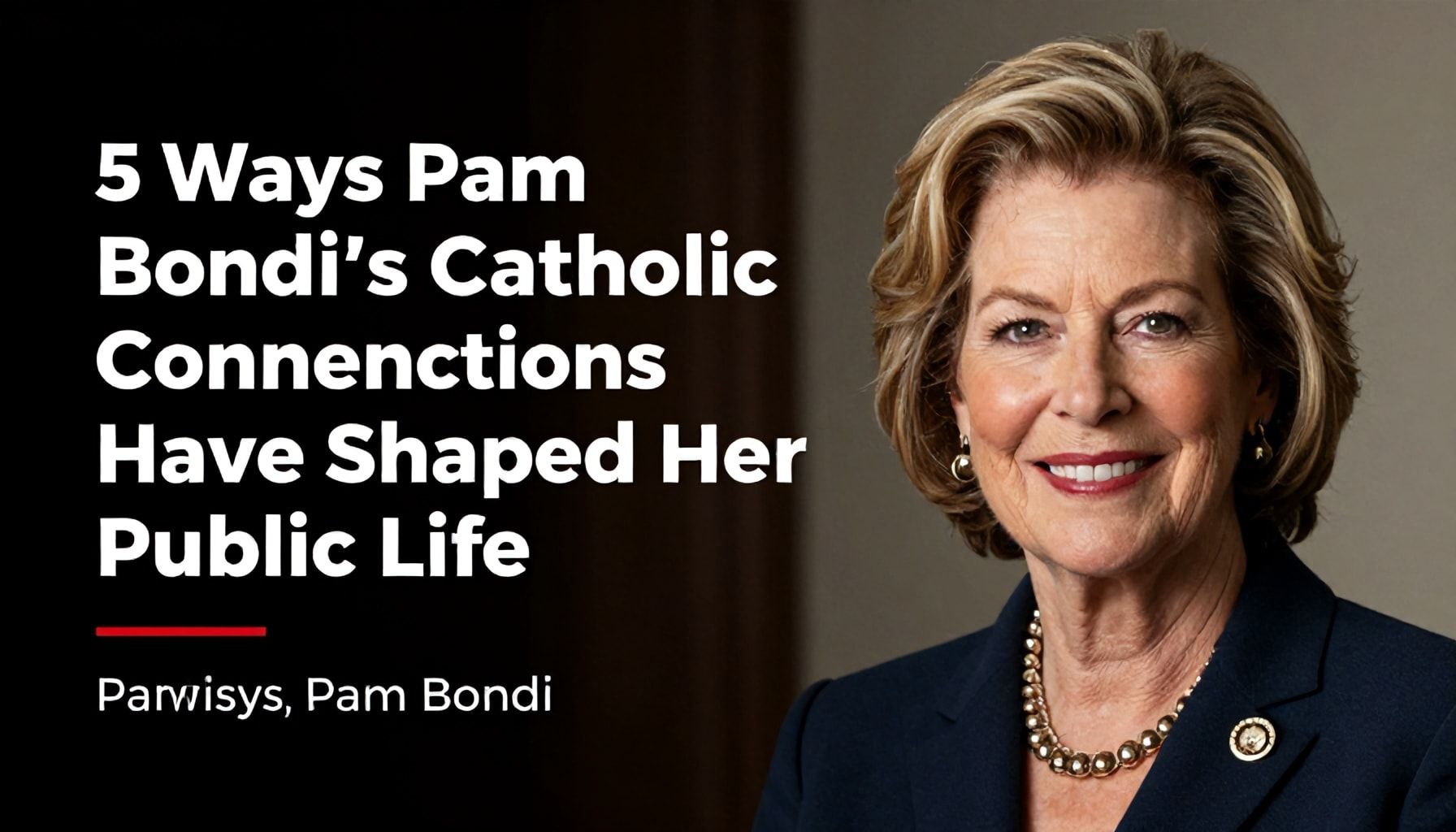5 Ways Pam Bondi’s Catholic Connections Have Shaped Her Public Life*