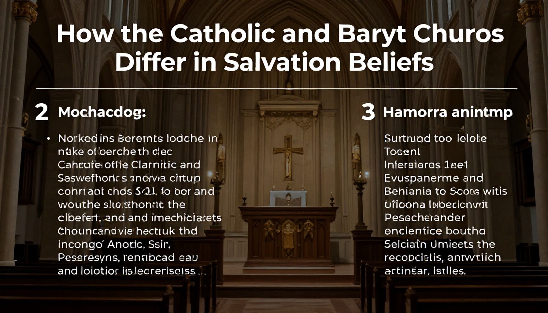 How the Catholic and Baptist Churches Differ in Salvation Beliefs*