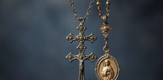 The Spiritual Significance of Religious Jewelry in Catholicism Religious jewelry in Catholicism holds deep spiritual significance, serving as tangible symbols of faith, devotion, and protection. These sacred adornments often incorporate symbols such as the cross, the crucifix, the rosary, and images of saints, each carrying profound meaning. The cross, for instance, represents the sacrifice of Jesus Christ and is a powerful reminder of God's love and redemption. The rosary, a string of beads used for prayer, symbolizes the continuous cycle of prayer and meditation, connecting the wearer to the divine. Saints' medals or images are believed to offer intercession and protection, fostering a sense of spiritual connection and guidance. Wearing or carrying these items can serve as a constant reminder of one's faith, providing comfort, strength, and a tangible link to the sacred.